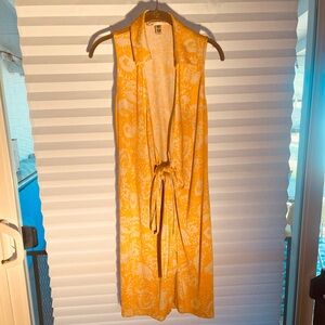 Diane Von Furstenberg vintage, iconic, sunflower wrap dress